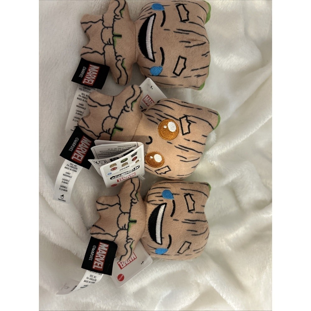Marvel Moodiverse Collectible 5" Plush Lot  Of 3. Groot. Guardian of the Galaxy.